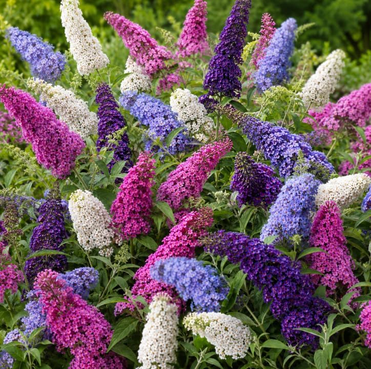 2 Buddleia Mix Bush Plants Live for Planting, Perennial Butterfly Plants, Fragrant Flower Shrub for Home Garden, 4-6 Inch Tall, No Pot - Image 6