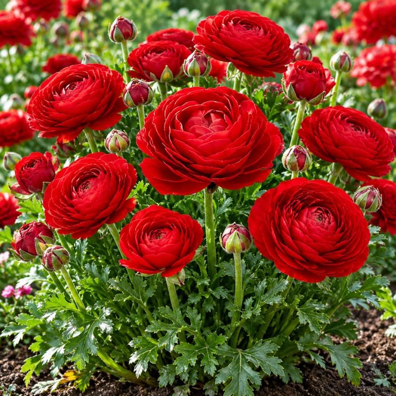 25 Red Ranunculus Bulbs, Perennial Flower Corm to Grow - Image 6