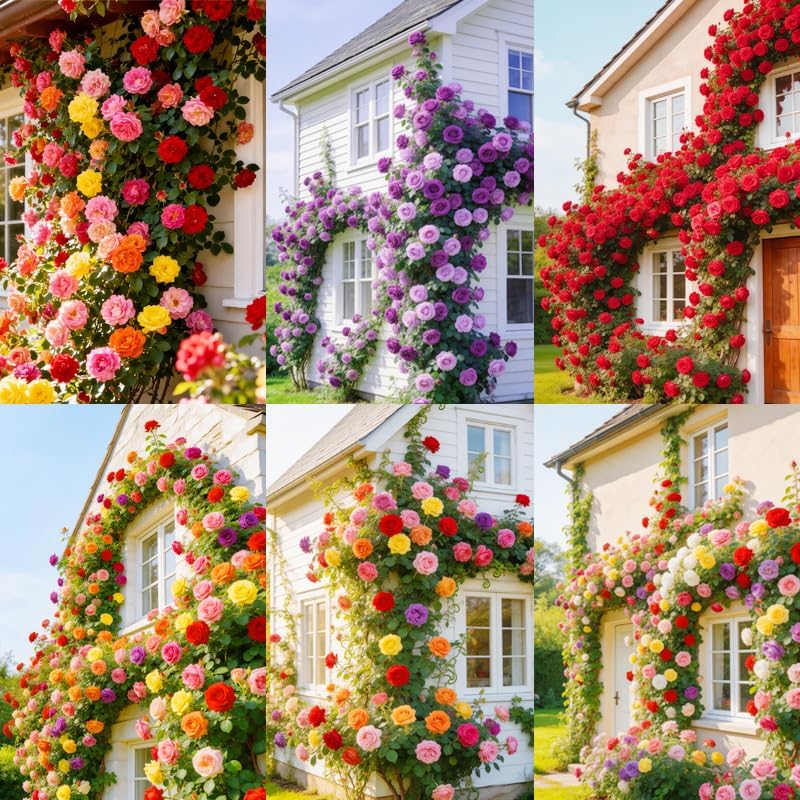250+ Mix Climbing Roses Flowers Seeds -Rose Bushes Vine Climber Rose Seeds for Planting Outdoors-High Germination Rate Ornamental Your Garden - Image 2