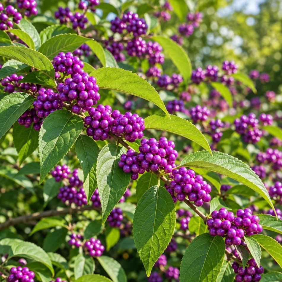 Set 2 Live American Beautyberry Bush Plants 4-8 Inch Tall, Vibrant Purple Berries Shrub, Berry Bush for Garden, No Ship Pot - Image 4