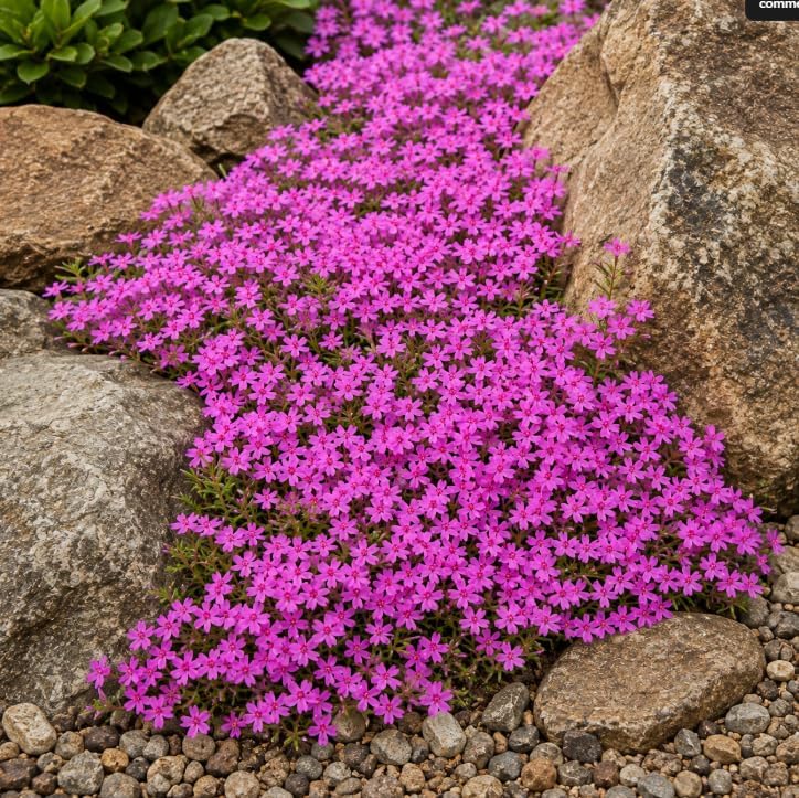 Pack of 3 Pink Creeping Phlox Live Plants in 4" Pot, Moss Phlox Ground Cover, Phlox Subulata Perennial Flowering Plants - Image 4