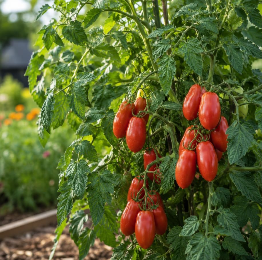 San Marzano Tomato Starter Plant, 4-6 Inches Tall in 4 Inch Pot, Live Vegetable Seedling for Patio, Container and Garden Planting - Image 2