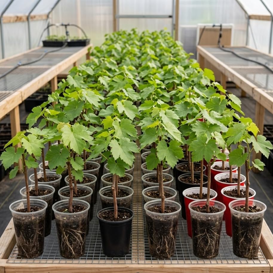 Red Flame Seedless Grape Vine Live Plants, Sweet Grapevine Plants Live for Planting, Climbing Grape Vine, 8-12 Inch Tall, No Pot - Image 2