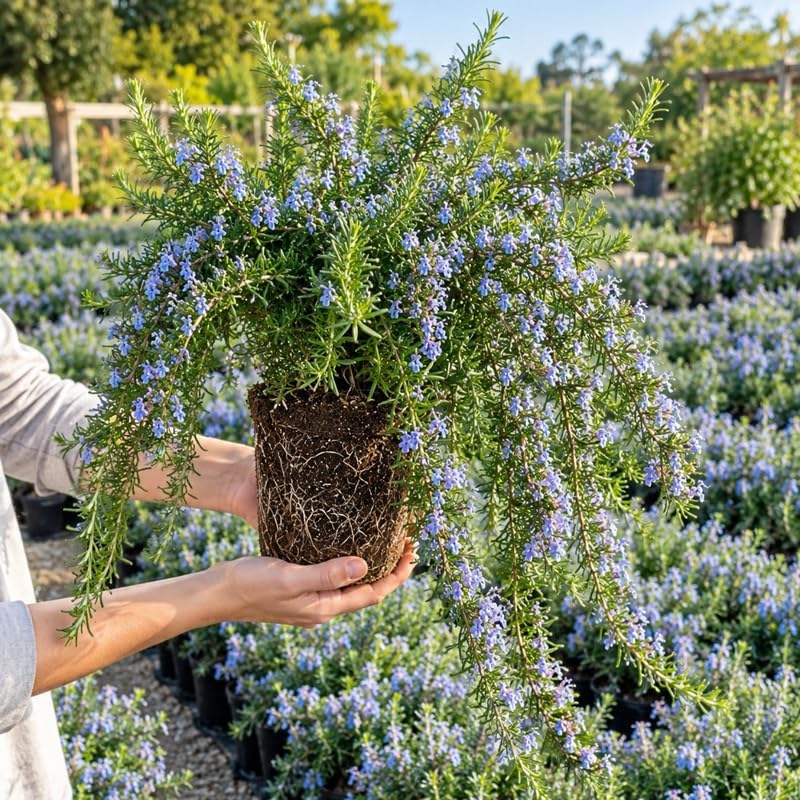 Creeping Rosemary Live Plant, Trailing Herb, 1 Gal Pot-Grown - Image 4