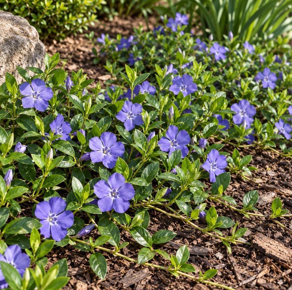 Set 12 Blue Vinca Minor Plants Live Hardy Perennial Vinca Vine 4-6" Longs - Image 5