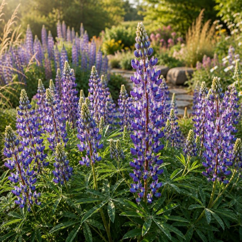 2 Wild Lupine Live Plant, 4-6" Tall in 4" Pot, Easy to Care, Grow Robust Blue Blooms for Butterflies Landscapes - Image 5