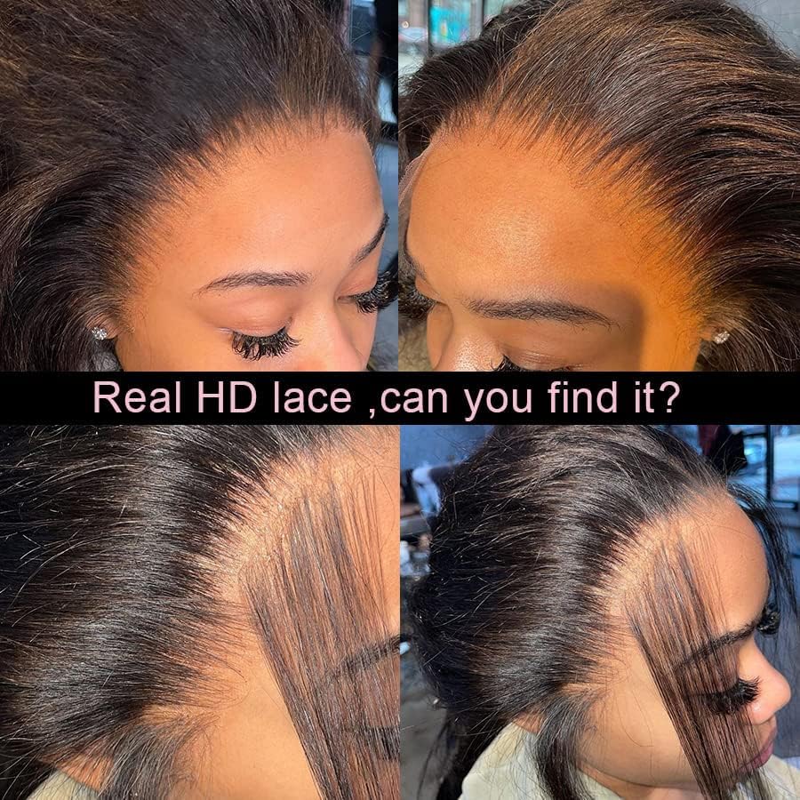 BEEOS True 180% Density 5x5 SKINLIKE Real HD Lace Closure Wig, Pre-plucked Bleached All Knots Body Wave 0.10mm Ultra-thin Invisible Lace Wig Brazilian Human Hair 22 Inch - Image 2