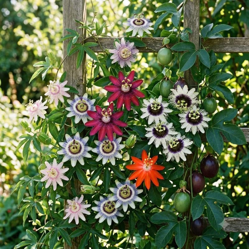 2 Mixed Passiflora Plants, Colorful Passion Flower Vines, 4-7'' Tall - Image 6