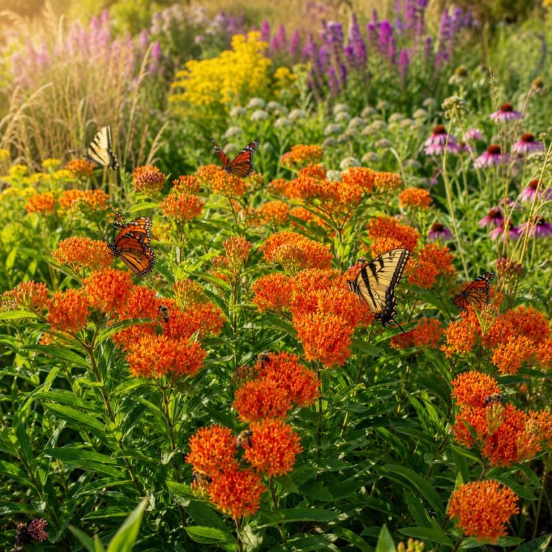 2 Live Milkweed Plant, Orange Tuberose Milkweed Live Plant, 4-6 Inch Tall, Flowering Milkweed Plant for Outdoor Gardens, Easy to Grow - Image 2