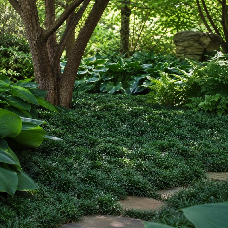 4 Dwarf Mondo Grass Plants Live, 4-8" Tall, Non GMO Ornamental Grass Live Plant, Drought Tolerent, High-Density Ground Cover for Shaded Backyard & Patio Pathway - Image 6